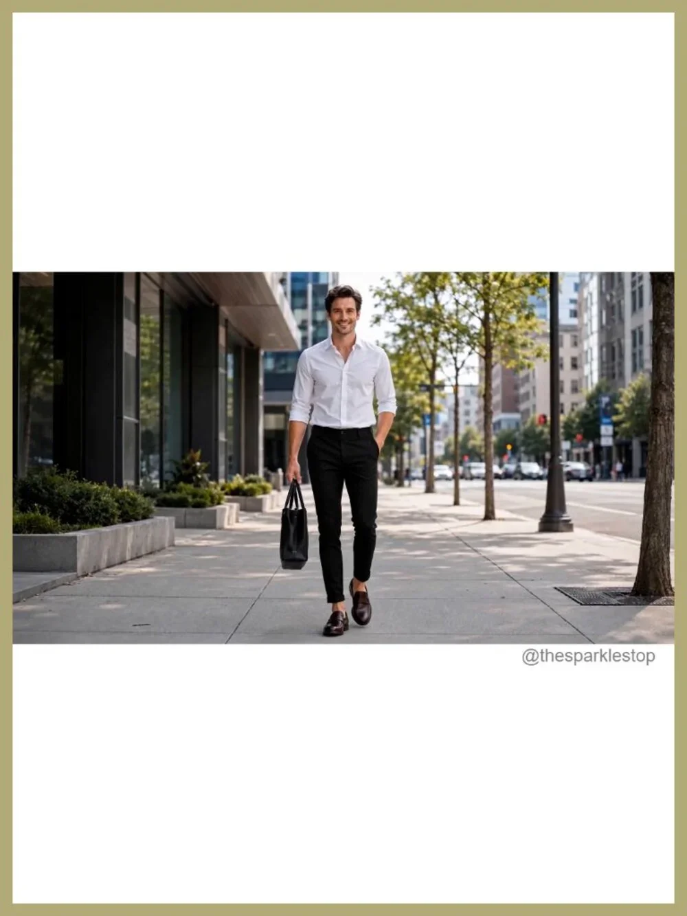 Slim Fit Stretch Dress Pants with Cuff, Five Pocket Chinos, Mid Rise